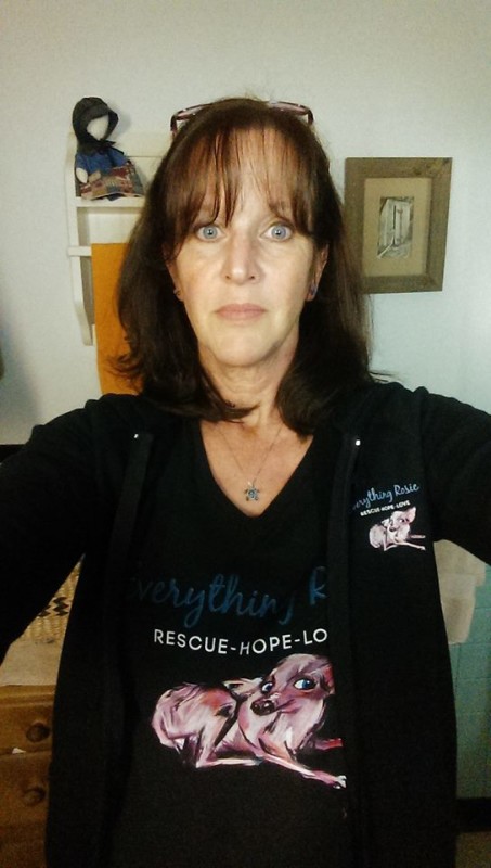 In your memory and honor, I wore my Rosie shirt and jacket on the year anniversary of your crossing the Rainbow Bridge. I've kept my word to you and continued being a voice against puppy mills! I think of you often, miss seeing your sweet posts, and will continue to help your legacy live on!!!!! <3 Cathy G.